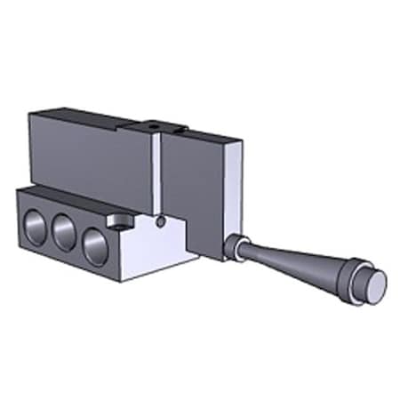 Smc Solenoid Valve, 4 Way, 24 VDC, Solenoid - Air Pilot, Rubber SV3200-5W1U-02N